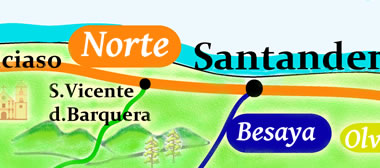 camino norte map