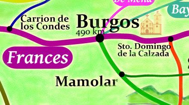 camino frances map